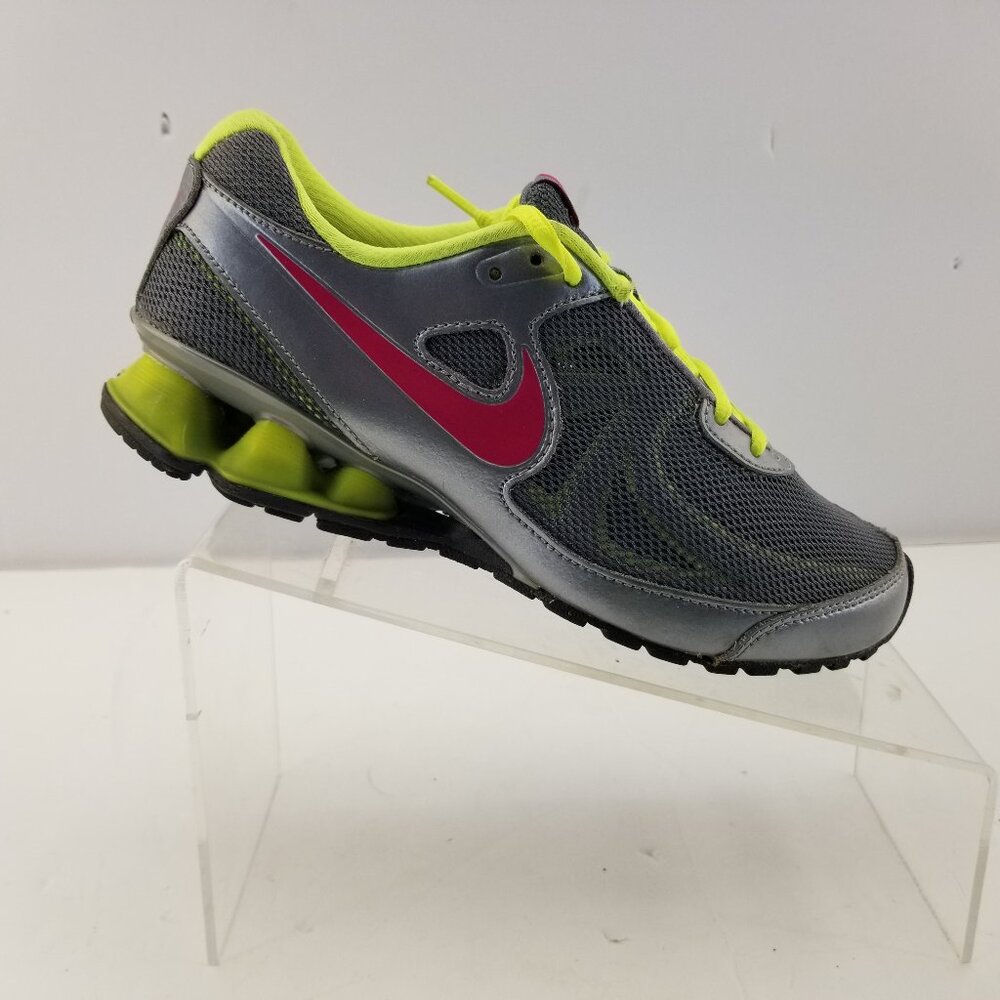Nike Reax Run 7 Womens RUNNING SHOES Gray Volt green 525755-001 Sz 6